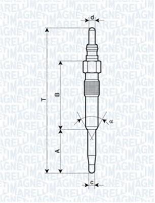Свечи накала Magneti Marelli 062900038304 цена, от 9.07 USD