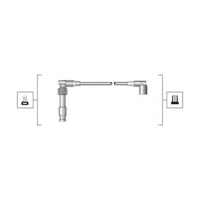 Fios de alta voltagem, kit 941319170046 Magneti Marelli