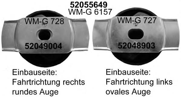 52055649 Metzger bloco silencioso de viga traseira (de plataforma veicular)