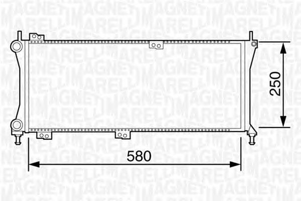 350213814000 Magneti Marelli radiador de esfriamento de motor