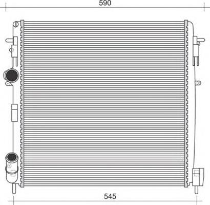 350213995000 Magneti Marelli radiador de esfriamento de motor