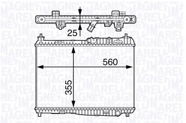 350213142100 Magneti Marelli radiador de esfriamento de motor