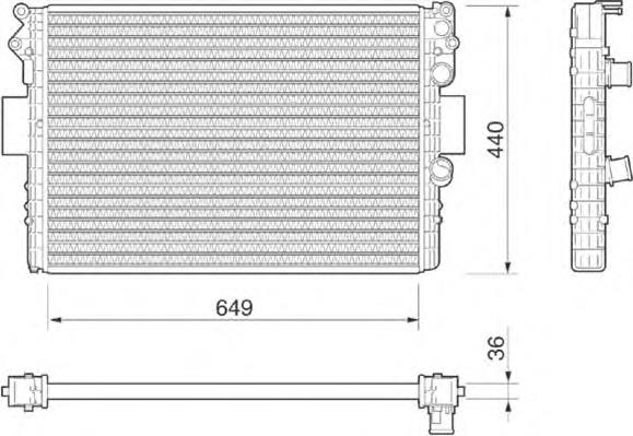 350213184000 Magneti Marelli radiador de esfriamento de motor