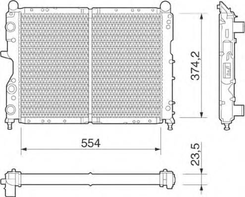 46405421 Fiat/Alfa/Lancia radiador de esfriamento de motor