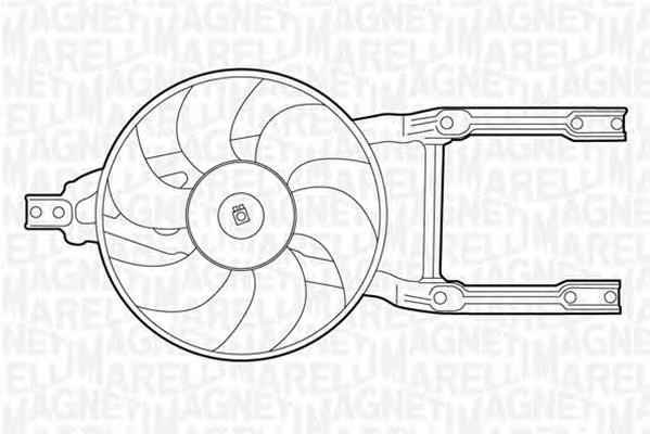 069422204010 Magneti Marelli ventilador elétrico de esfriamento montado (motor + roda de aletas)