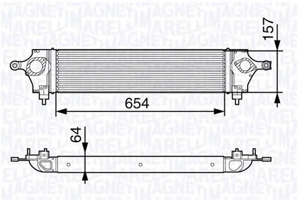 351319202800 Magneti Marelli radiador de intercooler