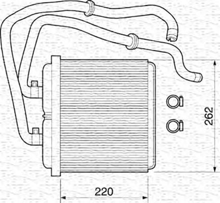 350218072000 Magneti Marelli radiador de forno (de aquecedor)