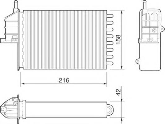 350218073000 Magneti Marelli radiador de forno (de aquecedor)