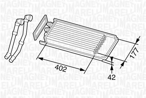 350218325000 Magneti Marelli radiador de forno (de aquecedor)