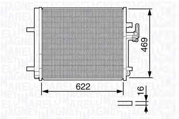 350203645000 Magneti Marelli radiador de aparelho de ar condicionado