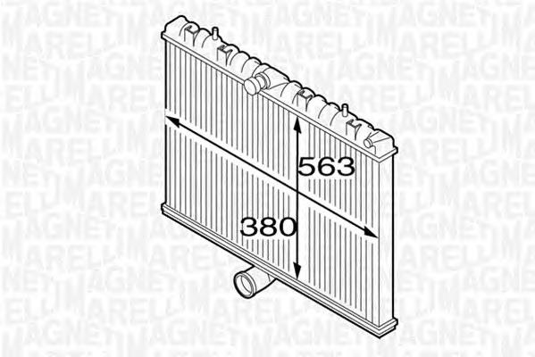 350213127300 Magneti Marelli radiador de esfriamento de motor