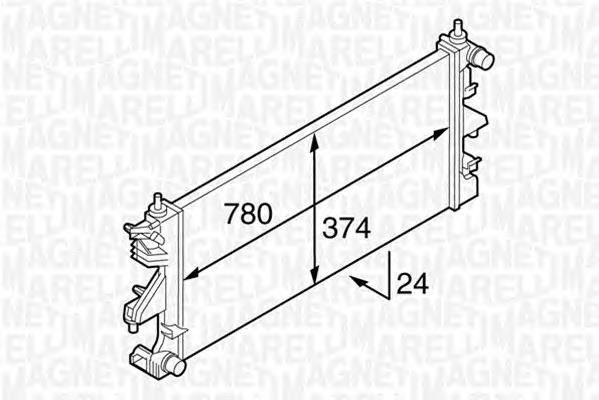 350213127100 Magneti Marelli radiador de esfriamento de motor