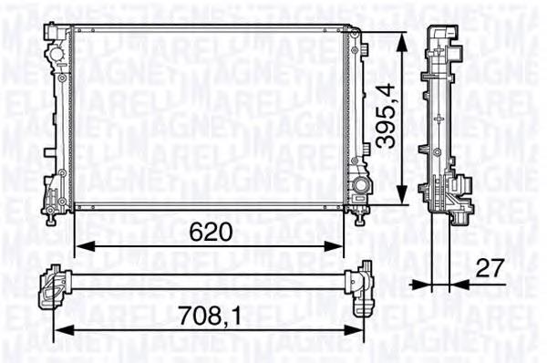 350213131700 Magneti Marelli radiador de esfriamento de motor