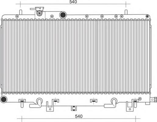 350213115200 Magneti Marelli radiador de esfriamento de motor