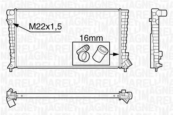 350213118200 Magneti Marelli radiador de esfriamento de motor