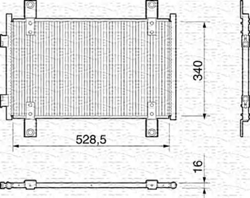 350203159000 Magneti Marelli radiador de aparelho de ar condicionado