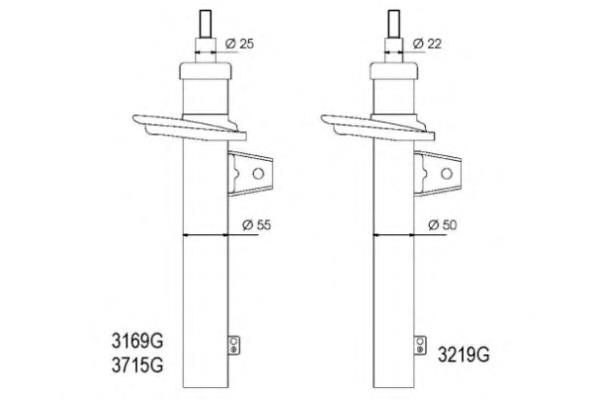 3219G Al-ko amortecedor dianteiro