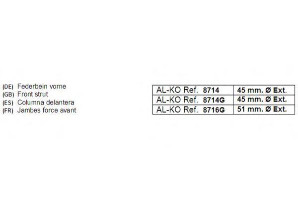 Амортизатор передний 8714 Al-ko