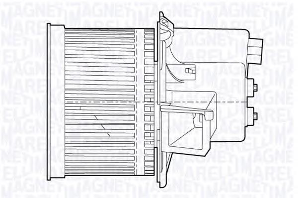 069412655010 Magneti Marelli motor de ventilador de forno (de aquecedor de salão)