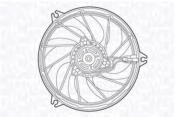 069422552010 Magneti Marelli ventilador elétrico de esfriamento montado (motor + roda de aletas)