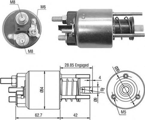 940113050453 Magneti Marelli Тяговое реле стартера