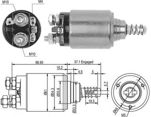E3601 Ghibaudi relê retrator do motor de arranco