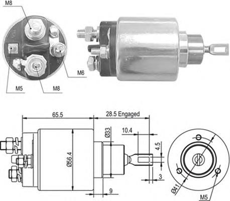 Relê retrator do motor de arranco 1475 ZM