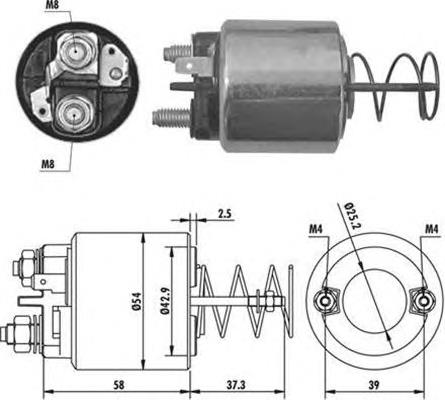 Relê retrator do motor de arranco Renault 18 135