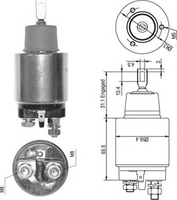 Relê retrator do motor de arranco ZM975 ZM