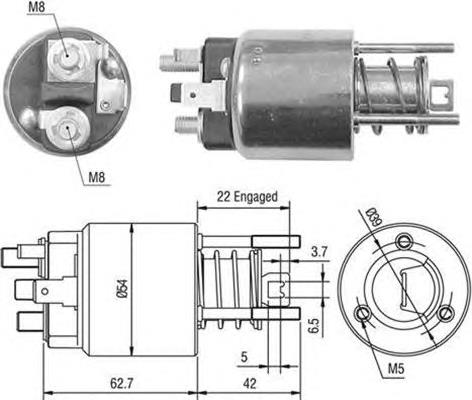 Relê retrator do motor de arranco ZM1395 ZM