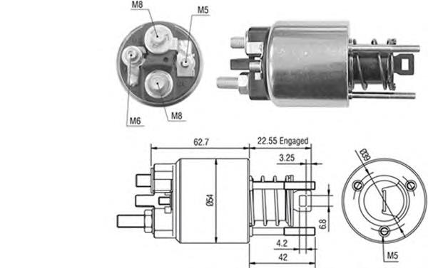 AME0423 Magneti Marelli relê retrator do motor de arranco