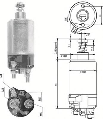 Relê retrator do motor de arranco ZM525 ZM