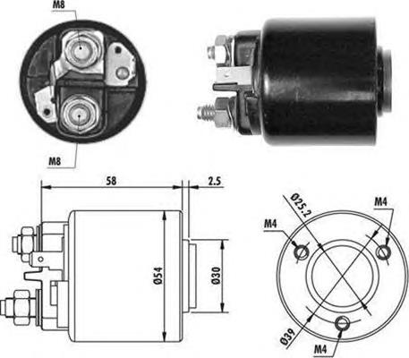 Relê retrator do motor de arranco para Citroen AX (ZA)