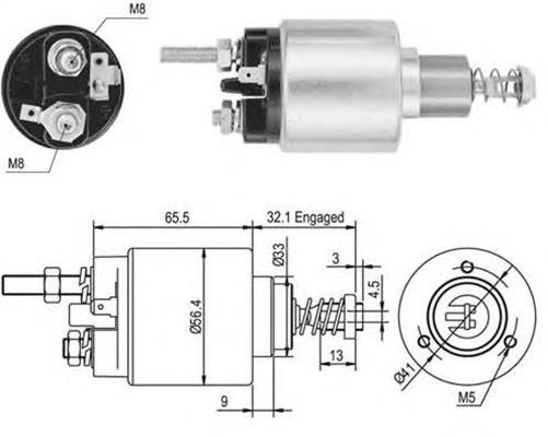 Relê retrator do motor de arranco ZM476 ZM