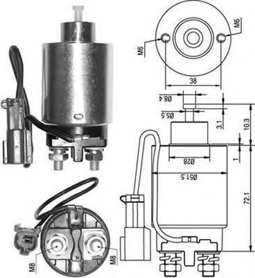 940113050286 Magneti Marelli relê retrator do motor de arranco