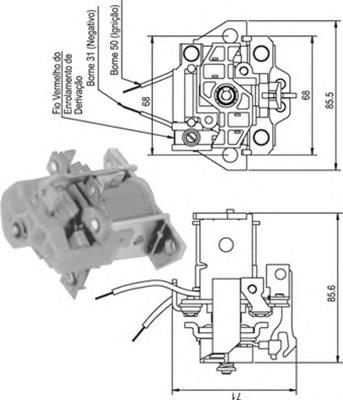 Втягивающее реле стартера 940113050338 Magneti Marelli