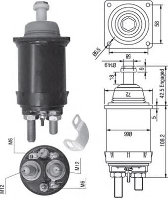 1986SE3564 Bosch relê retrator do motor de arranco