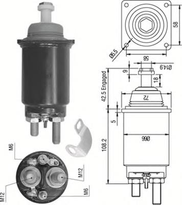 940113050313 Magneti Marelli relê retrator do motor de arranco