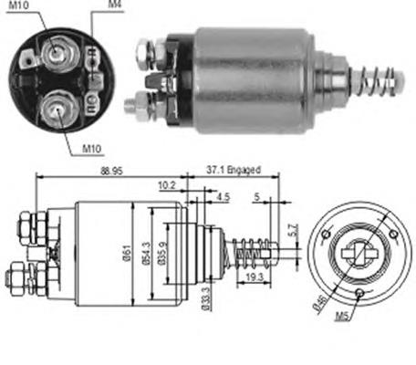 940113050189 Magneti Marelli relê retrator do motor de arranco