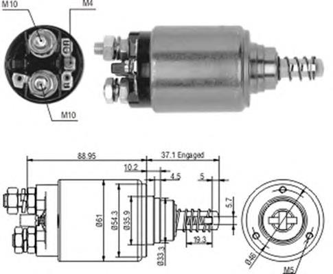 Втягивающее реле стартера 0331402037 Bosch