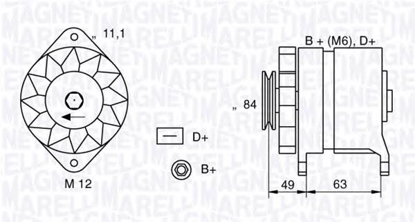 063321044010 Magneti Marelli gerador