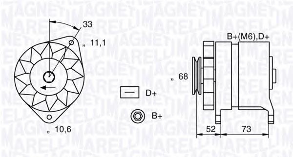 Автомобильный генератор Magneti Marelli 63321154010 цена, от 231.94 USD