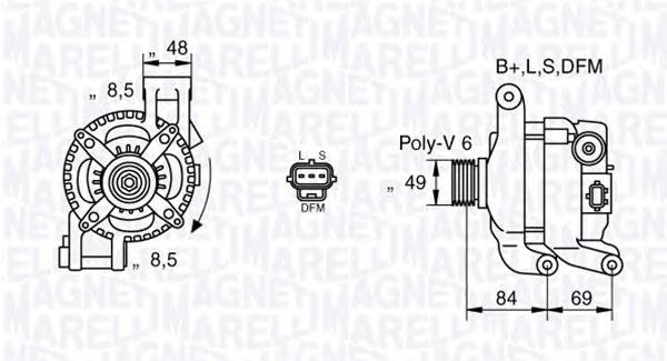 Генератор 063377417010 Magneti Marelli