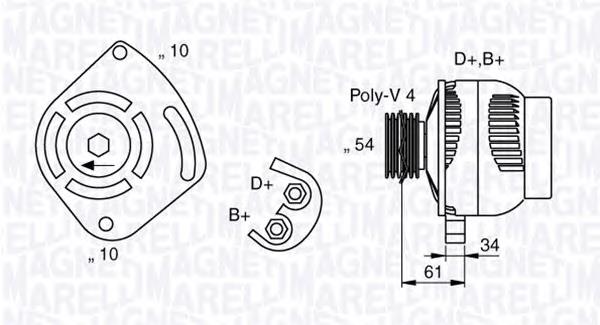 063377030010 Magneti Marelli gerador