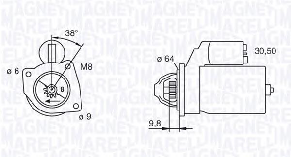 Стартер 063101018010 Magneti Marelli