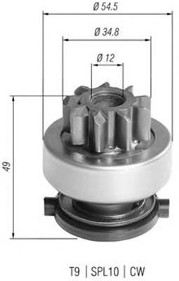 940113020390 Magneti Marelli roda-livre do motor de arranco