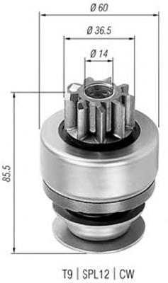 Roda-livre do motor de arranco ZN0985 ZEN