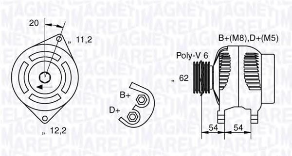 063321859010 Magneti Marelli gerador