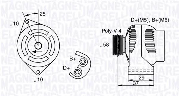 063341658010 Magneti Marelli gerador