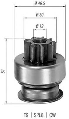 Бендикс стартера 940113020185 Magneti Marelli